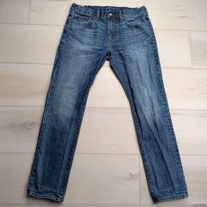 J Crew 484 Jeans Mens 33x31 Blue Slim Fit Japanese Kaihara Denim Cotton Casual